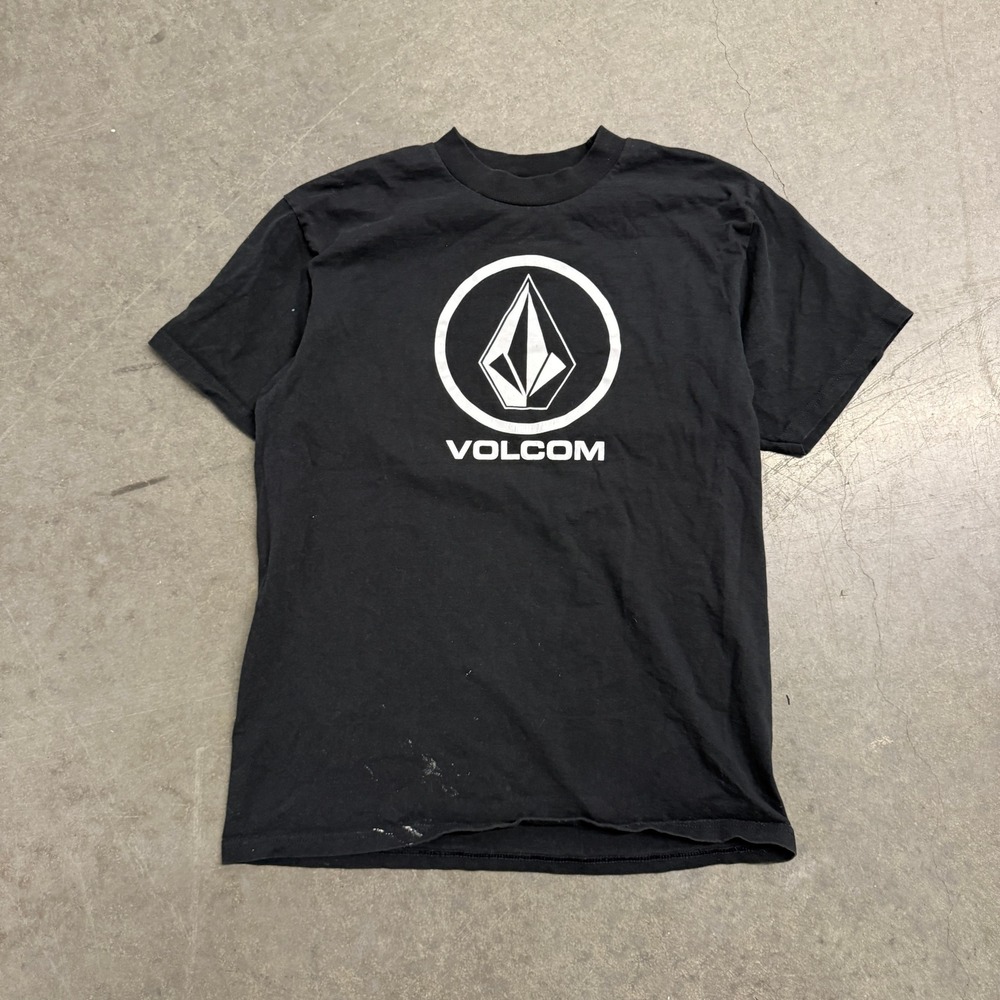 Volcom Mens Stone Logo Graphic T-Shirt Black Short Sleeve Crewneck 2750
